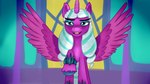 female feral hooves horn looking_at_viewer open_mouth raised_hoof solo spread_wings wings jbond hasbro mlp_g5 my_little_pony mythology opaline_(mlp) equid equine mammal mythological_creature mythological_equine winged_unicorn 16:9 hi_res widescreen