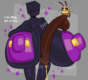areola balls barbell_piercing big_areola big_balls big_breasts big_nipples big_penis black_body blue_eyes blush bodily_fluids breasts cum duo ellipsis eyelashes female female_humanoid feral foreskin genital_fluids genital_raphe genitals grey_background huge_areola huge_balls huge_breasts huge_nipples huge_penis hyper hyper_balls hyper_breasts hyper_genitalia hyper_penis larger_female larger_humanoid leaking_cum long_eyelashes male male_feral motion_lines multicolored_body nipple_piercing nipples non-mammal_balls non-mammal_nipples nude penis piercing purple_areola purple_eyes purple_nipples raphe_(anatomy) scrotal_raphe simple_background size_difference small_but_hung smaller_feral smaller_male sound_effects text two_tone_body unretracted_foreskin wings kopokofiart microsoft minecraft mojang xbox_game_studios arthropod bee bee_(minecraft) enderman humanoid hymenopteran insect 2026 absurd_res digital_media_(artwork) english_text hi_res