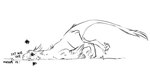 ambiguous_gender claws feral fur simple_background solo text white_background f-r95 atlas_(f-r95) dinosaur dromaeosaurid furred_raptor furred_scalie prehistoric_species reptile scalie theropod velociraptor 2019 digital_media_(artwork) english_text hi_res monochrome sketch