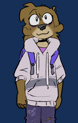 anthro backpack bottomwear choker clothed clothing denim denim_bottomwear denim_clothing female hoodie jeans jewelry looking_at_viewer necklace night_vision outside pants peephole solo topwear videogame_setting young young_anthro spinater no_i'm_not_a_human hannah_von_dan deer mammal alpha_channel digital_media_(artwork) widescreen