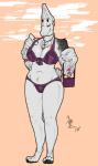 anthro big_breasts black_sclera bra breasts clothed clothing female fully_clothed jewelry looking_at_viewer necklace panties piercing purse slightly_chubby solo underwear lavasi morgan_(lavasi) mammal 2018 hi_res