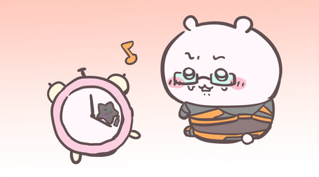 alternate_species anthro blush blush_lines blush_stickers bodily_fluids chibi clock cosplay crossover_cosplay dot_eyes duo eyewear furrification glasses gradient_background hev_suit holding_briefcase looking_at_another male musical_note musical_symbol scut_tail short_tail simple_background simple_eyes sweat symbol tail wearing_glasses ijust12kmsbro chiikawa half-life valve valve_corporation chiikawa_(character) g-man gordon_freeman ambiguous_species living_star mammal absurd_res crossover digital_drawing_(artwork) digital_media_(artwork) hi_res