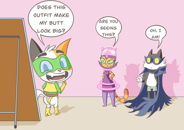 4_fingers age_difference anthro arms_bent asking asking_another bare_shoulders barely_visible_bulge belly belt bent_arm big_belly big_breasts big_butt big_ears big_eyes big_head big_iris big_mouth_(anatomy) black_body black_ears black_eyebrows black_fur black_text blue_cape blue_clothing blue_eyes blue_eyewear blue_mask blue_sclera boots bottomwear boxers_(clothing) brain breasts brown_belt butt cape cheek_tuft clothed clothed_anthro clothed_female clothed_male clothing countershade_fur countershade_torso countershading curved_tail dark_body dark_fur dialogue domino_mask dress empty_eyes erection erection_under_boxers erection_under_clothing erection_under_underwear exposed_brain eyebrows eyelashes eyemask eyewear facial_tuft fangs female female_anthro fingers floor food_print footwear fully_clothed fully_clothed_anthro fully_clothed_female fur fur_tuft glass gloves green_clothing green_domino_mask green_eyes green_eyewear green_mask green_sclera green_shirt green_topwear group hand_on_hip hand_on_own_hip handwear head_tuft head_turned heterochromatic_ears high_heeled_boots high_heels huge_hips humanoid_hands husband husband_and_wife inside internal_wall iris light_body light_fur light_markings long_cape long_eyelashes looking_at_another looking_back male male_anthro markings married_couple mask mature_anthro mature_female mature_male moobs mouth_closed multicolored_body multicolored_boxers multicolored_clothing multicolored_fur multicolored_underwear no_pupils older_female older_male one_eye_half-closed open_mouth open_smile orange_body orange_ears orange_fur orange_markings orange_stripes orange_tail organs overweight overweight_anthro overweight_male panties pants pantsless_anthro pantsless_male pattern_boxers pattern_clothing pattern_underwear pink_nose pink_tongue pink_wall pizza_pattern plantigrade pointy_ears prick_ears print_boxers print_clothing print_underwear purple_bottomwear purple_clothing purple_dress purple_mask purple_pants question ring shadow shirt shirtless shirtless_anthro shirtless_male shoes short_cape shota side_mouth skimpy small_bulge smile speech_bubble standing straight_legs striped_arms striped_body striped_fur striped_markings striped_tail stripes superhero superhero_costume tail tail_markings talking_to_another tan_floor teeth text thick_eyebrows three-quarter_view tongue topwear trio tuft two_tone_body two_tone_fur underwear wall_(structure) white_body white_countershading white_fur white_markings white_speech_bubble white_tail wide_hipped_anthro wide_hipped_female wide_hips wife yellow_boots yellow_cape yellow_clothing yellow_eyes yellow_footwear yellow_gloves yellow_handwear yellow_high_heels yellow_panties yellow_shoes yellow_underwear yes-no_question young young_anthro young_male younger_male dr._proletariat litterbox_comics fran_(litterbox_comics) joel_(litterbox_comics) vincent_(litterbox_comics) calico_cat domestic_cat felid feline felis mammal tabby_cat tuxedo_cat 2026 absurd_res digital_drawing_(artwork) digital_media_(artwork) english_text hi_res father_(lore) father_and_child_(lore) father_and_son_(lore) incestuous_temptation_(lore) mother_(lore) mother_and_child_(lore) mother_and_son_(lore) parent_(lore) parent_and_child_(lore) parent_and_son_(lore) son_(lore)