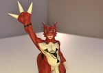 anthro balls genitals male nude penis solo chocoscorner bandai_namco digimon digimon_(species) guilmon 3d_(artwork) blender_(artwork) digital_media_(artwork) hi_res