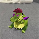 anthro beady_eyes belt chibi eyewear furniture green_body male mohawk round_body sharp_teeth sitting sofa solo spikes sunglasses teeth text when_souls five_nights_at_freddy's five_nights_at_freddy's:_security_breach scottgames sitting_baby_alligator_meme steel_wool_studios montgomery_gator alligator alligatorid crocodilian reptile scalie draw_over english_text meme