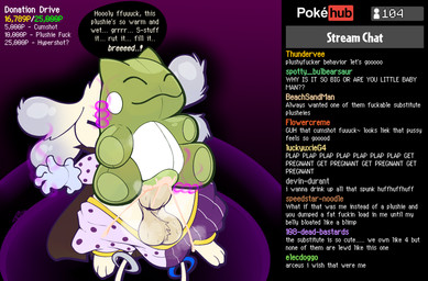 ball_tuft balls bodily_fluids bottomwear bottomwear_down clothed clothing cum cum_inside genital_fluids genitals grinding livestream masturbation on_bottom on_top orgasm pants pants_down partially_clothed penis plushie plushie_humping plushophilia pokehub profanity reverse_cowgirl_position sex sound_effects stream_chat text tuft softestpuffss nintendo pokemon pornhub fan_character substitute_doll generation_4_pokemon legendary_pokemon mesprit pokemon_(species) english_text hi_res