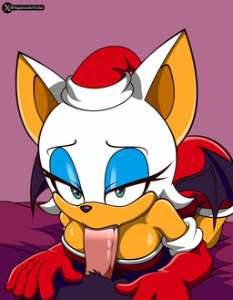 all_fours anthro breasts christmas_clothing christmas_headwear clothing costume duo erection fellatio female genitals hat headgear headwear holidays looking_at_viewer male nude oral penile penis santa_costume santa_hat sex wings vagabundovir2a1 christmas sega sonic_the_hedgehog_(series) rouge_the_bat shadow_the_hedgehog bat eulipotyphlan hedgehog mammal 2025 absurd_res hi_res