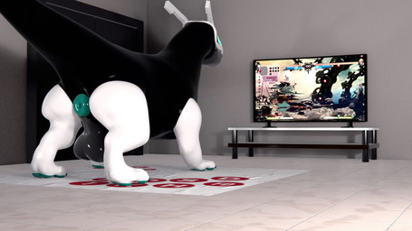 animal_genitalia anus balls electronics erection feral gaming genitals inside knot knotted_penis machine male paws penis puffy_anus solo television basil9 arc_system_works guilty_gear basil9_(character) robot robot_anthro synth_(vader-san) 16:9 3d_(artwork) 3d_animation animated digital_media_(artwork) hi_res no_sound short_playtime video widescreen