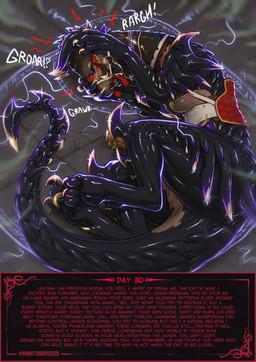 after_transformation feet feral gynomorph intersex loss_of_speech magic magic_circle panicking soles solo spell spellcasting toes starlyve kinktober kinktober_2025 sophie_(starlyve) dinosaur dromaeosaurid hybrid prehistoric_species reptile saurischian scalie theropod velociraptor 2025 absurd_res hi_res