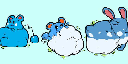 afterimage ambiguous_feral ambiguous_gender ambiguous_pred armless belly belly_markings belly_on_ground belly_slap big_belly black_nose black_sclera bloated blue_arms blue_belly blue_body blue_ears blue_face blue_feet blush bodily_fluids cheek_spots closed_smile countershade_belly countershade_body countershading dot_nose drooling evolutionary_family eyes_closed featureless_arms featureless_feet feet feral feral_pred fully_inside group hand_imprint hands_behind_head huge_belly hyper hyper_belly imprint line_tail looking_at_belly looking_at_own_belly looking_at_self looking_down looking_down_at_belly looking_down_at_self markings monotone_arms monotone_background monotone_belly monotone_face motion_lines mouth_closed multicolored_belly multicolored_body narrowed_eyes noseless on_ground orange_inner_ear pink_inner_ear resting_on_belly rumbling_stomach saliva same_size_vore satisfied_look semi-anthro side_view simple_background sitting sitting_on_ground size_difference slap slapping_own_belly slapping_self small_feet smaller_feral smaller_pred smile smiling_eyes smug soft_vore standing struggling struggling_prey tail tail_orb thin_tail trio two_tone_belly two_tone_body unseen_prey vore white_belly white_body white_eyes white_markings meatcanister nintendo pokemon azumarill azurill generation_2_pokemon generation_3_pokemon lagomorph leporid mammal marill pokemon_(species) rodent waddling_head 2026 digital_media_(artwork) english_description full-length_portrait hi_res pixel_(artwork) portrait