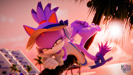 anthro barefoot clothed clothing feet female gloves handwear hat headgear headwear humanoid_feet looking_at_viewer outside plantigrade purple_body soles solo sunset toes white_clothing white_gloves white_handwear milkmeister3d sega sonic_the_hedgehog_(series) blaze_the_cat domestic_cat felid feline felis mammal 16:9 3d_(artwork) 4k absurd_res digital_media_(artwork) hi_res widescreen