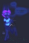 anthro black_eyes brown_body brown_fur clothed clothing dialogue female fully_clothed fur grin hair pink_hair smile solo speech_bubble text sonderjen aislin_(sonderjen) mammal 2023 english_text hi_res