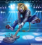 anthro conditional_dnp danza english_text felid guitar hi_res lakota_lander lion male male_anthro mammal musical_instrument pantherine patreon patreon_logo paul_reed_smith plucked_string_instrument rock rocking_out smash_(disambiguation) solo star string_instrument text url