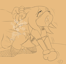 ahegao anal anthro balls bodily_fluids chastity_cage chastity_device clothed clothing collar crossdressing duo fishnet_clothing fishnet_legwear genital_fluids genitals hair legwear lingerie looking_pleasured male male/male precum pulling_hair slave solid_chastity_cage tongue tongue_out touching_hair wearing_chastity_cage wearing_chastity_device theoryofstrings sega sonic_the_hedgehog_(series) knuckles_the_echidna echidna mammal monotreme absurd_res hi_res