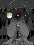3:4 abs anthro ball_tuft balls bared_teeth big_balls big_penis canid canine chest_tuft dark darkness digitigrade drow462 duo face_in_shadow fangs first_person_view fluffy fluffy_tail forest full_moon fur genitals glowing glowing_eyes half-erect hi_res looking_at_viewer looking_down looking_down_at_viewer low-angle_view male mammal moon muscular muscular_anthro muscular_male mythological_canine mythological_creature mythology night obscured_face penis plant red_eyes shadow_face sharp_teeth shrub sleeping_bag tail teeth tree tuft vein veiny_balls veiny_penis were werecanid werecanine werewolf