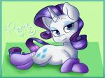 blue_eyes blue_eyeshadow clothing cutie_mark eyeshadow female feral footwear hair horn legwear lying makeup purple_hair socks solo pon3splash friendship_is_magic hasbro my_little_pony mythology rarity_(mlp) equid equine mammal mythological_creature mythological_equine unicorn 2015 4:3 hi_res