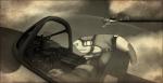 aircraft airplane burning cloud eyewear fire flying fw_190 goggles male pilot smile smirk smoke solo vehicle world_war_2 petresko petresko_(character) alien amphibian seyloid hi_res