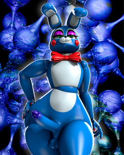 anthro balls blue_balls blue_glans blue_penis bow_tie colored_nails erection genitals glans glistening glistening_body green_eyes grin grinning_at_viewer hand_on_hip humanoid_genitalia humanoid_penis looking_at_viewer machine male nails penis purple_eyelids red_bow_tie red_nails smile smiling_at_viewer solo thick_thighs wide_hips zelyonka mishuyuu_(modeler) five_nights_at_freddy's five_nights_at_freddy's_2 scottgames toy_bonnie_(fnaf) animatronic lagomorph leporid mammal rabbit robot robot_anthro 2026 3d_(artwork) digital_media_(artwork) hi_res source_filmmaker_(artwork) watermark