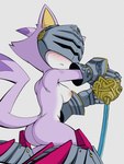 anthro armor blush breasts butt female headgear helmet melee_weapon nipples nude side_boob solo sword weapon spassticus third-party_edit sega sonic_and_the_black_knight sonic_storybook_series sonic_the_hedgehog_(series) blaze_the_cat sir_percival_(sonic_and_the_black_knight) domestic_cat felid feline felis mammal 3:4 hi_res