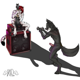 amplifier anthro camera duo electric_guitar erection fur genitals guitar hair holding_camera holding_guitar holding_musical_instrument holding_object leucistic male markings musical_instrument nude penis photographer playing_guitar playing_music plucked_string_instrument pose red_hair simple_background speaker string_instrument stripes tail white_background holydust acwtiger b.c._rich b.c._rich_warlock acey_winters thundergrey canid canine canis felid mammal pantherine tiger wolf 1:1 2009 full-length_portrait hi_res pinup portrait
