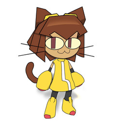 anthro brown_body brown_hair clothing eyewear eyewear_on_head female goggles goggles_on_head hair magenta_eyes simple_background solo tail tan_body whiskers white_background nynyka_lumi gameoverse glitch_productions tsukihime type-moon kit_bodega neco-arc felid feline felis mammal 1:1 2026 hi_res