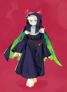anthro barefoot black_clothing clothed clothed_anthro clothed_male clothing eyewear feet floppy_ears fully_clothed fully_clothed_anthro fully_clothed_male fur glasses green_eyewear green_glasses horn lop_ears male nun_outfit paws solo white_body white_fur devogamer deltarune undertale_(series) ralsei bovid caprine goat mammal absurd_res hi_res