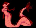 anthro apode breasts fangs female legless nipples open_mouth scales serpentine solo tail tail_mouth teeth unusual_anatomy unusual_tail v-nus nicashee cobra draconcopode humanoid naga reptile scalie snake titanoboa absurd_res alpha_channel hi_res