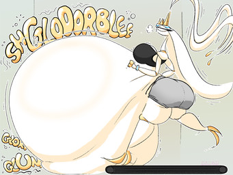 belly big_belly big_breasts big_butt breasts butt female huge_belly hyper hyper_belly inside outline overweight solo sound_effects text white_body white_outline blahblah866 nintendo pokemon phera_(blahblah866) generation_7_pokemon pheromosa pokemon_(species) ultra_beast 2025 4:3 digital_media_(artwork) hi_res