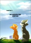 blue_eyes countershading duo feral happy smile text ayaka kyappy shibeta canid canine canis domestic_dog husky mammal nordic_sled_dog shiba_inu spitz comic english_text