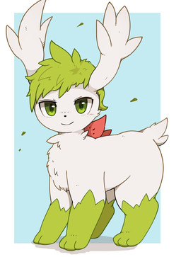 3_toes ambiguous_gender digitigrade feet feral fur green_body green_eyes green_fur green_hair hair leg_markings looking_at_viewer markings paws quadruped socks_(marking) solo tail toes white_body white_fur inukami_hikari nintendo pokemon generation_4_pokemon legendary_pokemon pokemon_(species) shaymin sky_forme_shaymin 2025 digital_media_(artwork) full-length_portrait hi_res portrait