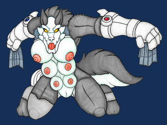 4_fingers 6_breasts after_transformation anthro armor big_breasts bone breasts clothing digitigrade dress ears_up erect_nipples fangs female fingers fluffy fluffy_tail front_view fur gauntlets genitals gloves grey_body grey_clothing grey_fur grey_leggings grey_legwear handwear implied_transformation kneeling leggings legwear looking_at_viewer mostly_nude multi_breast nipples no_pupils open_mouth sharp_teeth simple_background skull skull_head solo tail teeth tongue torn_clothing torn_dress torn_leggings torn_legwear transparent_background vulva white_body white_clothing white_fur white_gloves white_handwear yellow_eyes ivanks mythology rooster_teeth rwby weiss_schnee beowolf_(rwby) canid canine canis grimm_(rwby) mammal mythological_canine mythological_creature werecanid werecanine werecreature werewolf wolf alpha_channel