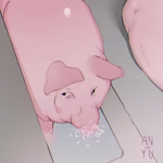 ambiguous_gender black_eyes blowing_bubbles duo feral pink_body quadruped water unknown_artist unknown_artist_signature pig_jacuzzi domestic_pig mammal suid suina sus_(pig) 1:1 animated low_res meme no_sound short_playtime signature source_request webm