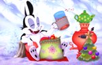 anthro feral holidays male solo amegared bunnicula_(series) christmas bunnicula lagomorph leporid mammal rabbit vampire