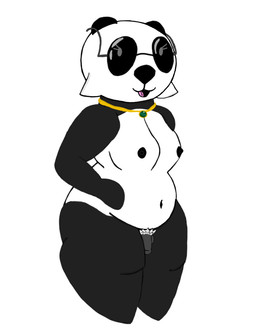 anthro big_butt black_body black_fur breasts butt eyewear foreskin fur genitals glasses gynomorph intersex jade_(gem) jewelry nerd nipples overweight penis pubes pubes_exposed shortstack shortstack_gynomorph shortstack_intersex slightly_chubby slightly_chubby_gynomorph slightly_chubby_intersex solo thick_thighs wearing_glasses white_body white_fur frutigooner mei_(frutigooner) bear giant_panda mammal 2026 digital_media_(artwork) hi_res trans_(lore) trans_woman_(lore)
