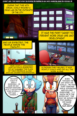 ambiguous_gender anthro blood bodily_fluids clothed clothing death detailed_background dialogue eyelashes female fingers front_view green_eyes lying melee_weapon sword tail text weapon dexstar mammal 2:3 comic digital_media_(artwork) english_text hi_res