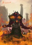 anthro clothed clothing druid fantasy glowing glowing_body glowing_eyes magic_user robe scales solo tribal_spellcaster gaertan dungeons_and_dragons hasbro wizards_of_the_coast dragonborn_(dnd) scalie digital_drawing_(artwork) digital_media_(artwork) digital_painting_(artwork) hi_res painting_(artwork) shaded