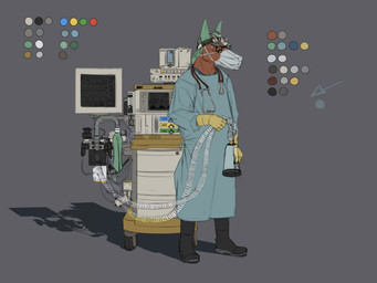 anesthesia anthro boots brown_body clothed clothed_anthro clothed_male clothing doctor elderly_anthro elderly_male footwear fully_clothed fully_clothed_anthro fully_clothed_male furgonomics gas_mask gloves gown grey_background handwear latex latex_clothing latex_gloves latex_handwear machine male male_anthro mask medical medical_gloves medical_instrument oxygen_mask rubber_boots scientific_instrument scrubs shoes simple_background solo standing stethoscope surgeon surgical_mask uniform kaltag1925 equid equine horse mammal hi_res