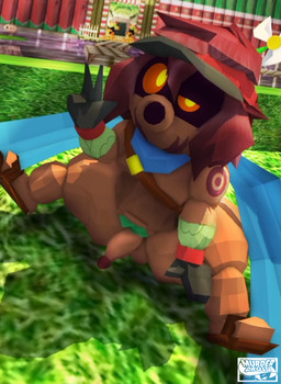 balls big_butt butt genitals looking_at_viewer male penis plant solo murderdroid_(artist) majora's_mask nintendo the_legend_of_zelda deku_(tloz) deku_scrub elemental_creature flora_fauna humanoid 3d_(artwork) absurd_res digital_media_(artwork) hi_res