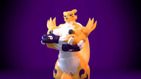 abs anthro big_breasts big_butt big_muscles black_nipples bodily_fluids body_size_growth bouncing_breasts breast_expansion breasts breath butt butt_expansion clothing expansion female flexing fur gloves gloves_only growth hand_on_butt handwear handwear_only heartbeat huge_breasts huge_muscles hyper hyper_muscles markings mostly_nude muscle_growth muscular muscular_anthro muscular_female nipples panting purple_background purple_clothing purple_gloves purple_handwear purple_markings sharp_teeth simple_background size_transformation solo sweat teeth transformation white_body white_fur yellow_body yellow_fur digitalfurbelow bandai_namco digimon canid digimon_(species) mammal renamon 16:9 2019 3d_(artwork) 3d_animation animated digital_media_(artwork) hi_res long_playtime sound video widescreen