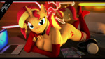 anthro anthrofied big_breasts big_butt breasts butt computer electronics female horn laptop mostly_nude nude solo moonshinensfw equestria_girls hasbro my_little_pony mythology sunset_shimmer_(eg) equid equine mammal mythological_creature mythological_equine unicorn 16:9 3d_(artwork) 3d_animation 4k absurd_res animated digital_media_(artwork) hi_res no_sound short_playtime webm widescreen