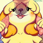 animal_genitalia animal_penis anthro canine_genitalia canine_penis equine_genitalia equine_penis feline_genitalia feline_penis female fur genitals group handjob knot male male/female orange_body orange_fur penile penile_spines penis sex yellow_body yellow_fur powfeen animal_crossing nintendo isabelle_(animal_crossing) canid canine canis domestic_cat domestic_dog equid equine felid feline felis horse mammal 1:1 hi_res