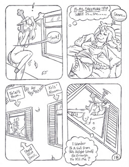 anthro bedroom big_breasts breasts clothing duo female freckled_face freckles hat headgear headwear horn inner_thoughts looking_down mature_female nightcap nude nude_female pajama_bottoms pajama_pants pajama_shirt pajamas sleeping small_breasts surprised text thought_bubble window circe_(artist) deltarune undertale_(series) noelle_holiday toriel bovid caprine deer goat mammal new_world_deer reindeer comic english_text hi_res