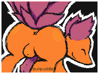 anus backsack balls black_background butt eyes_closed feral fluffy_ears genitals inviting leaf leaf_tail male orange_body outline penis pink_ears pink_tail presenting raised_tail shaking_butt simple_background smile solo tail white_outline x_anus bunpuddle deltarune undertale_(series) canid canine darkner fox mammal netskie 2d_animation 4:3 animated digital_media_(artwork) flipnote_studio_(artwork) flipnote_studio_3d_(artwork)