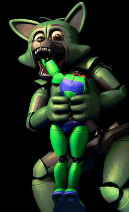 anthro black_background blue_body brown_eyes carrying_another corpse duo eating female green_body looking_at_viewer machine open_mouth sharp_teeth simple_background square_crossover teeth vore zelyonka qutiix_(modeler) five_nights_at_freddy's saturn_devouring_his_son scottgames fan_character sofy_lauren_foxlott animatronic canid canine fox mammal robot robot_anthro 3d_(artwork) digital_media_(artwork) hi_res inspired_by_formal_art source_filmmaker_(artwork) watermark