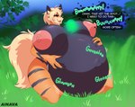 after_vore anthro areola belly big_belly big_breasts breasts burping dialogue digestion digestion_noises female female_pred fur grass hand_on_belly huge_belly huge_breasts hyper hyper_breasts nipples nude onomatopoeia open_mouth oral_vore overweight overweight_female pink_areola pink_nipples plant rumbling_stomach sky solo sound_effects speech_bubble tail text thick_thighs tongue tree vore ainava nintendo pokemon hanna_(argo357) arcanine canid canine generation_1_pokemon mammal pokemon_(species) digital_media_(artwork) english_text hi_res