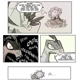 anthro dialogue duo eyes_closed facial_scar female male scar sitting speech_bubble stare talking_to_another text thinking wide_eyed scribzag nintendo pokemon pokemon_mystery_dungeon spike_chunsoft grovyle_the_thief sunflora_(eotds) generation_2_pokemon generation_3_pokemon grovyle pokemon_(species) sunflora 2025 comic digital_media_(artwork) english_text hi_res