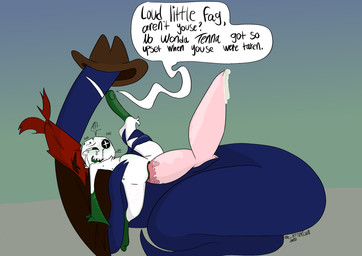 2_penises abdominal_bulge animal_genitalia belly_nipples blood bodily_fluids cloaca cloacal_penis crying cum duo female freckled_face freckles fur genital_fluids genitals homophobic_slur leg_markings male male/female markings multi_genitalia multi_penis nipples nosebleed penis scar self-harm_scars size_difference slur socks_(marking) tears vulva white_body white_fur one_rttdklwn cowboy_hat_mike_(deltarune) small_mike_(deltarune) humanoid pippins_(deltarune) zapper_(deltarune) absurd_res hi_res nonbinary_(lore) trans_(lore) trans_man_(lore)