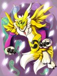 2_tails dipstick_tail jewelry markings multi_tail multicolored_tail necklace shards solo tail tail_markings tomoe_(symbol) heart-of-a-dragoness bandai_namco digimon lars_the_renamon digimon_(species) renamon_x x-digimon 3:4 absurd_res hi_res