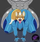 4_fingers ahegao anal anthro big_butt blush bodysuit bulge butt clothing doggystyle duo eyes_closed fingers from_behind_position huge_butt looking_pleasured male male/male open_mouth sex simple_background skinsuit tight_clothing tongue tongue_out zero_suit berettiger26 metroid nintendo star_fox fox_mccloud zerosuit_fox canid canine fox mammal hi_res