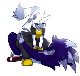 anthro big_butt blue_body bodysuit butt clothing cowgirl_position duo eyeshadow female female_anthro from_front_position grey_body grin looking_pleasured makeup male male/female male_anthro on_bottom on_top purple_eyes red_eyes sex sharp_teeth shirt skinsuit smile tail teeth tight_clothing tongue tongue_out topwear torn_clothing susknuckles idw_publishing sega sonic_the_hedgehog_(comics) sonic_the_hedgehog_(idw) sonic_the_hedgehog_(series) sonic_unleashed sonic_the_hedgehog sonic_the_werehog tangle_the_lemur eulipotyphlan hedgehog lemur mammal primate ring-tailed_lemur strepsirrhine absurd_res hi_res